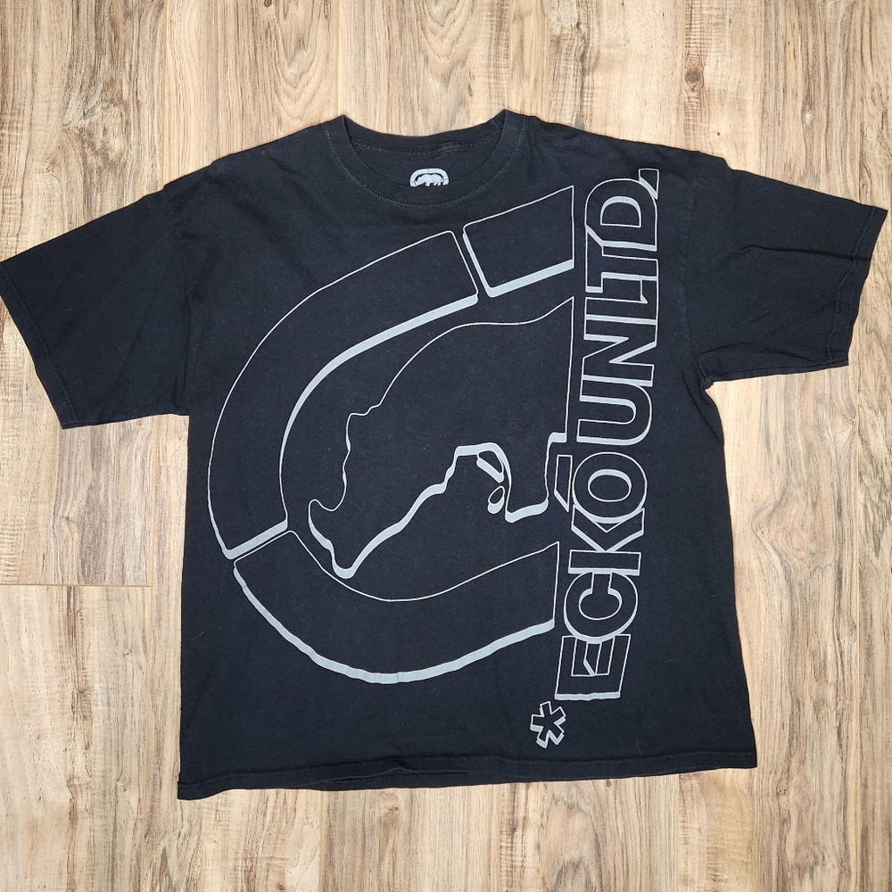 Y2K Ecko Graphic Tee 2XL Black Rhino Logo Streetwear